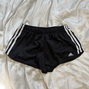 Adidas Women’s Athletic Shorts (Black w/ White Stripes)